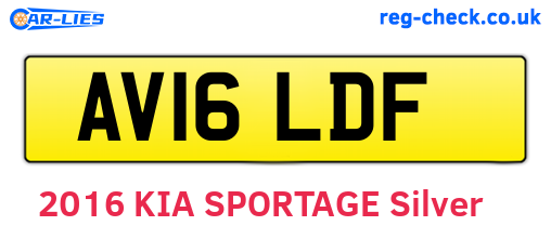 AV16LDF are the vehicle registration plates.