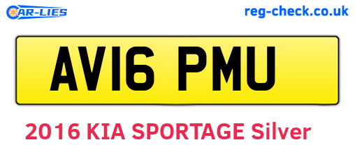 AV16PMU are the vehicle registration plates.