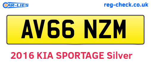 AV66NZM are the vehicle registration plates.
