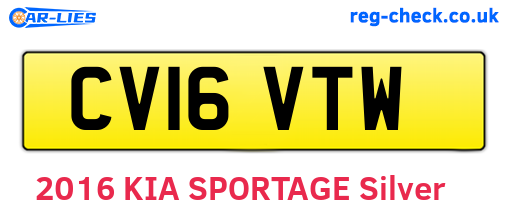 CV16VTW are the vehicle registration plates.