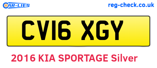 CV16XGY are the vehicle registration plates.