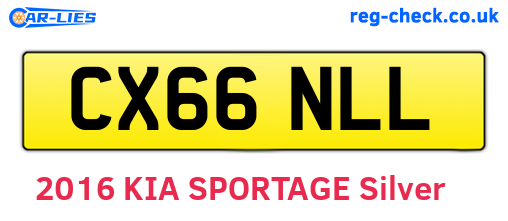 CX66NLL are the vehicle registration plates.