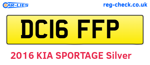 DC16FFP are the vehicle registration plates.