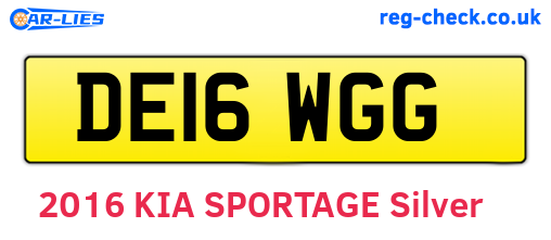 DE16WGG are the vehicle registration plates.