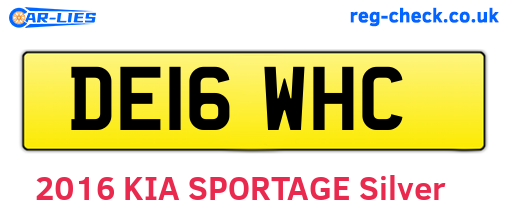 DE16WHC are the vehicle registration plates.
