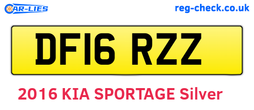 DF16RZZ are the vehicle registration plates.