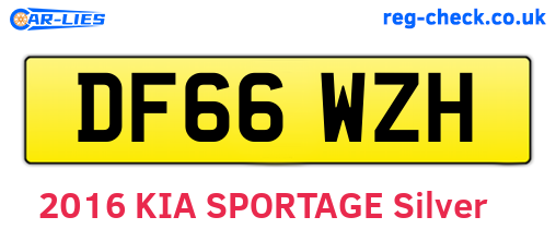 DF66WZH are the vehicle registration plates.