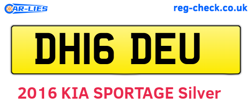 DH16DEU are the vehicle registration plates.
