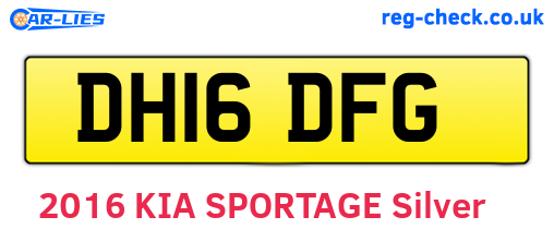 DH16DFG are the vehicle registration plates.