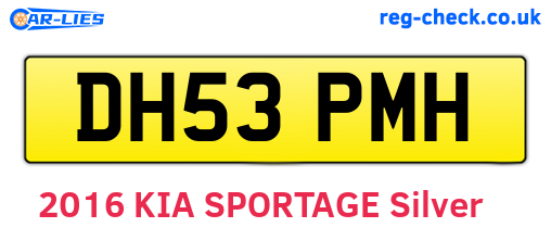 DH53PMH are the vehicle registration plates.