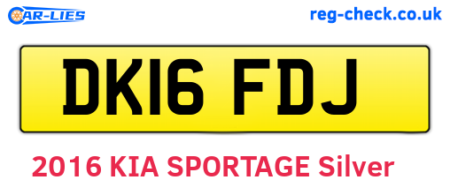 DK16FDJ are the vehicle registration plates.