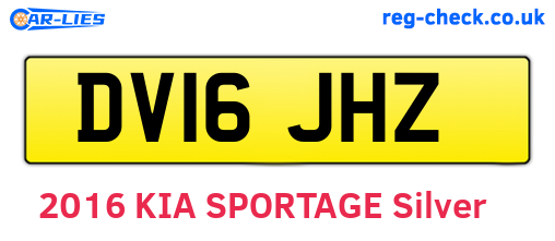 DV16JHZ are the vehicle registration plates.