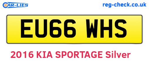 EU66WHS are the vehicle registration plates.