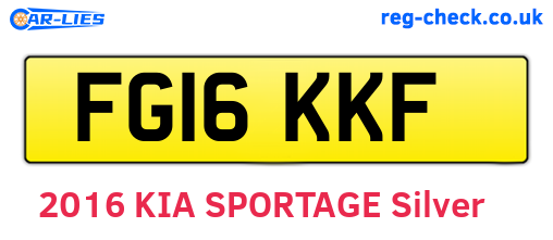 FG16KKF are the vehicle registration plates.