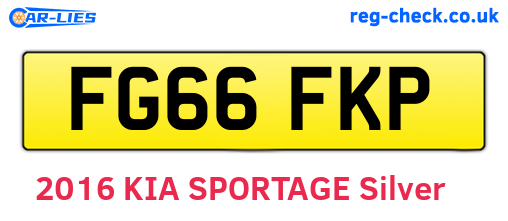 FG66FKP are the vehicle registration plates.