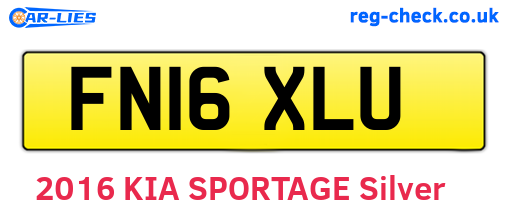 FN16XLU are the vehicle registration plates.