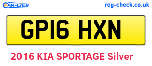 GP16HXN are the vehicle registration plates.