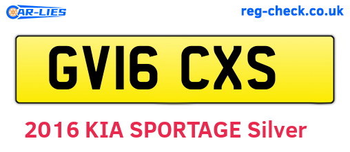 GV16CXS are the vehicle registration plates.