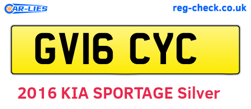 GV16CYC are the vehicle registration plates.