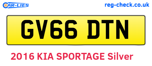 GV66DTN are the vehicle registration plates.