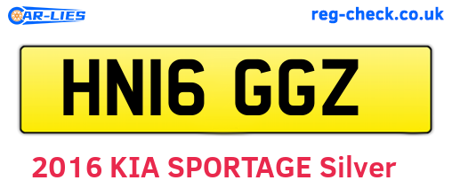 HN16GGZ are the vehicle registration plates.