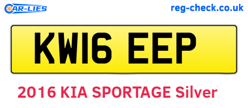 KW16EEP are the vehicle registration plates.