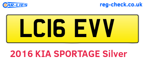 LC16EVV are the vehicle registration plates.