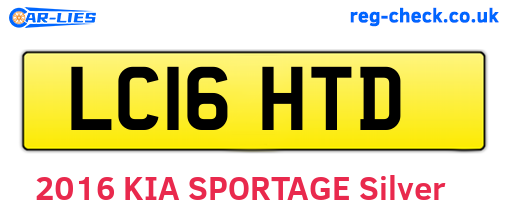 LC16HTD are the vehicle registration plates.