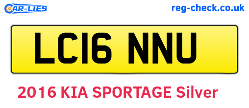 LC16NNU are the vehicle registration plates.