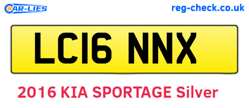 LC16NNX are the vehicle registration plates.