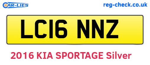 LC16NNZ are the vehicle registration plates.