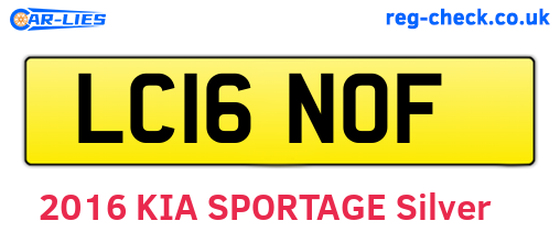 LC16NOF are the vehicle registration plates.
