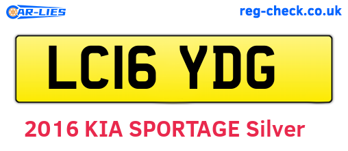 LC16YDG are the vehicle registration plates.