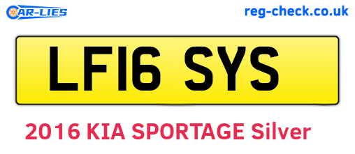 LF16SYS are the vehicle registration plates.