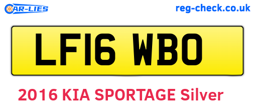 LF16WBO are the vehicle registration plates.
