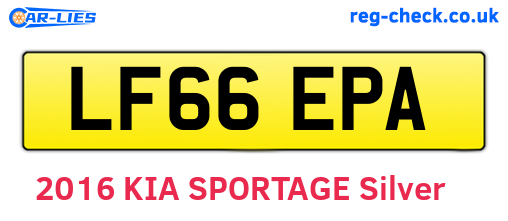 LF66EPA are the vehicle registration plates.