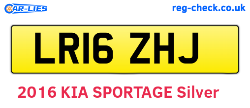 LR16ZHJ are the vehicle registration plates.