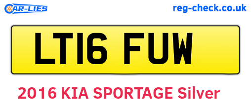 LT16FUW are the vehicle registration plates.