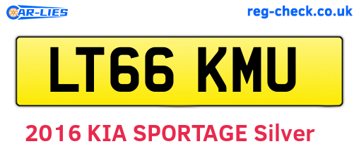 LT66KMU are the vehicle registration plates.