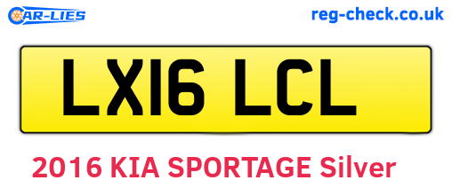 LX16LCL are the vehicle registration plates.