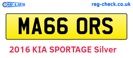 MA66ORS are the vehicle registration plates.