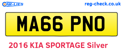 MA66PNO are the vehicle registration plates.