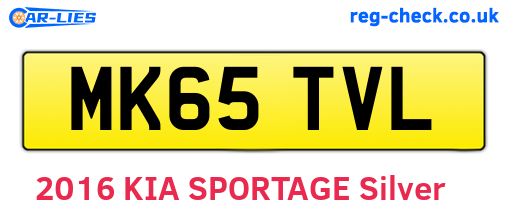 MK65TVL are the vehicle registration plates.