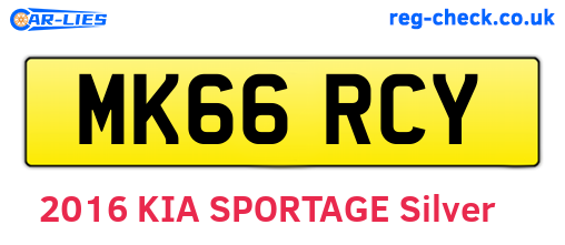 MK66RCY are the vehicle registration plates.