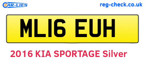 ML16EUH are the vehicle registration plates.