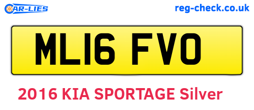 ML16FVO are the vehicle registration plates.