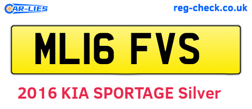 ML16FVS are the vehicle registration plates.