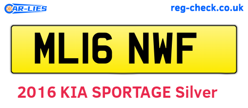 ML16NWF are the vehicle registration plates.