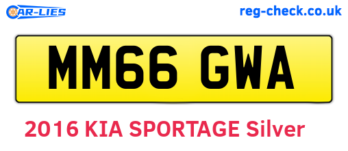 MM66GWA are the vehicle registration plates.
