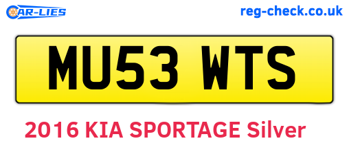 MU53WTS are the vehicle registration plates.